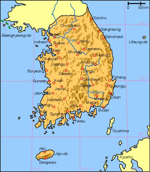 Exploring South Korea by Map Quiz 10 Questions