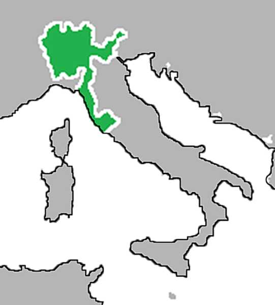 Миланское герцогство карта